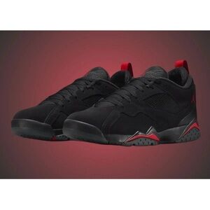 Jordan Air Jordan MVP Black Red Grey Low Top Basketball Sneaker LaceUp Men's 13